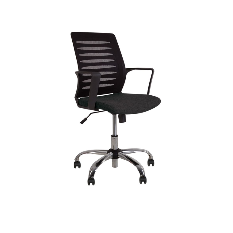 Кресло офисное WEBSTAR (GTP black OH/5 C-11) сетка спинка черн./сиденье ткань черн. крестовина металл черн