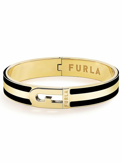 Браслет FURLA, эмаль, золотой, черный