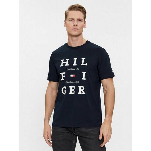 Футболка TOMMY HILFIGER, размер XXL [INT], синий футболка wrangler box logo tee