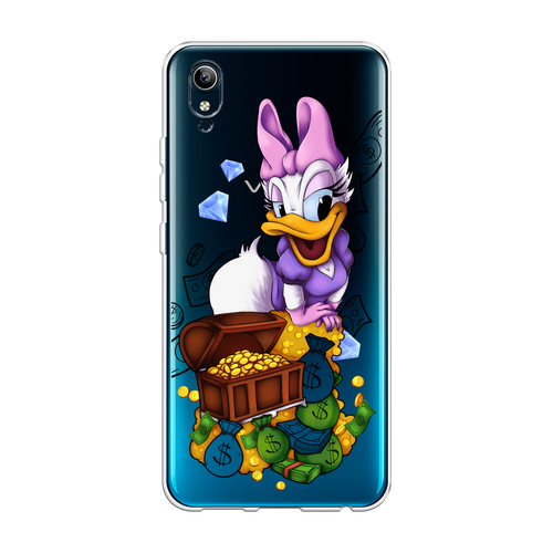 Силиконовый чехол на Vivo Y91c/Y1s / Виво Y91c/Y1s Rich Daisy Duck, прозрачный силиконовый чехол на vivo y91c виво y91c лёд