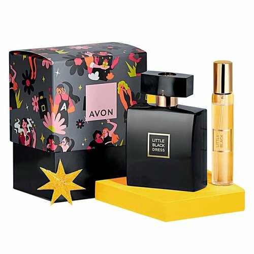 AVON набор Little Black Dress для нее в подарочной упаковке. Парфюмерная вода 50мл+ парфюмерная вода 10мл avon парфюмерная вода женская little black dress the dress 50 мл avon женские духи ароматы для нее