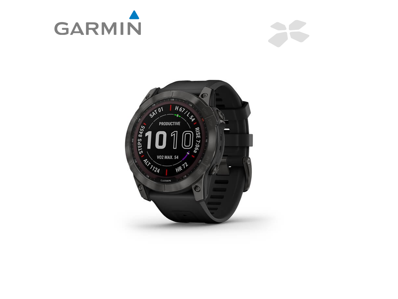 Умные часы Garmin Fenix 7X Sapphire Solar 51 мм GPS, серый/черный