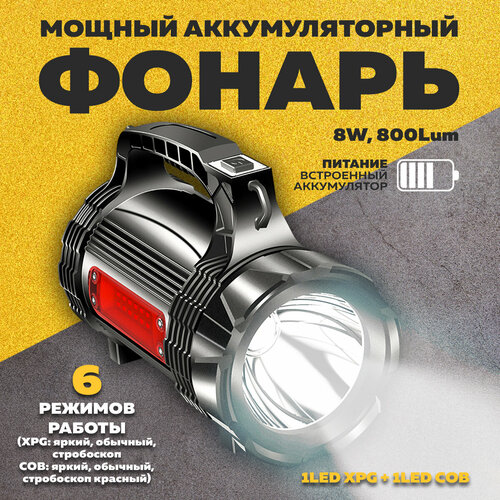 Фонарь ручной (1L+1L, встр. аккум) PT-FLR36 Патриот