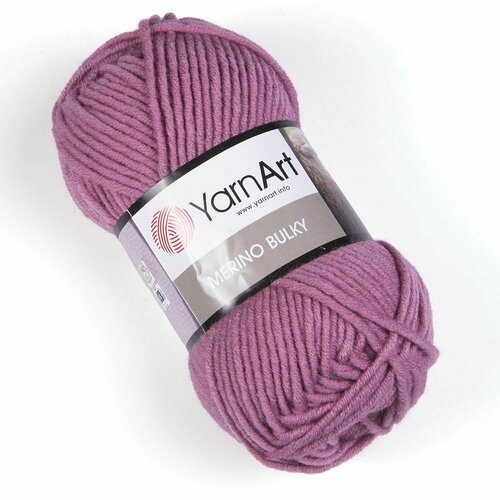 Пряжа Merino Bulky (YarnArt), пыльная роза - 3017, 30% шерсть, 70% акрил, 5 мотков, 100 г, 100 м.