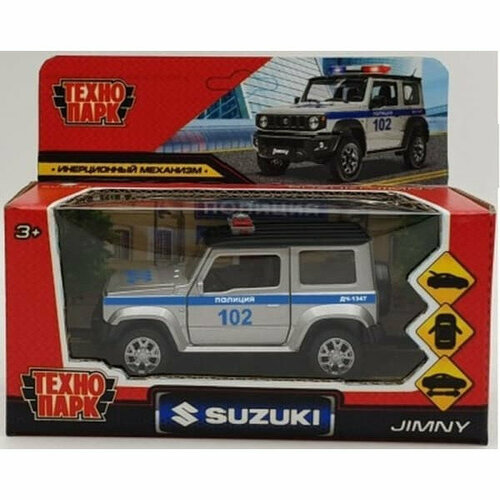 Машина металл SUZUKI JIMNY полиция 11,5 см, двер, баг, инер JIМNY-12РОL-SR