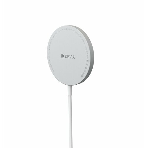 Devia Беспроводная зарядка Smart Series Magnetic Wireless Charger, белая беспроводная зарядка magsafe charger