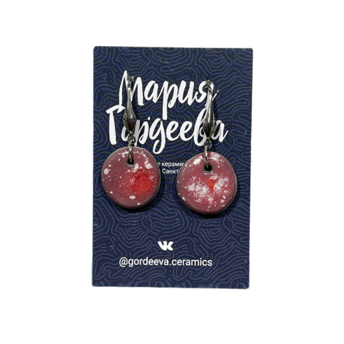 Серьги Мария Гордеева, розовый