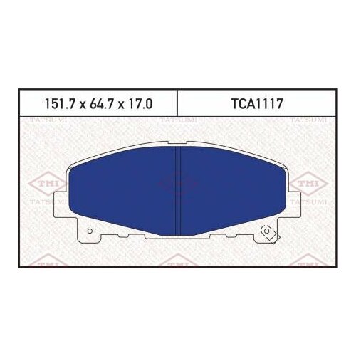 Колодки тормозные дисковые перед TMI TATSUMI TCA1117 2637₽