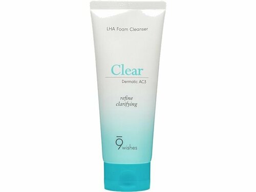 Пенка для очищения лица с LHA-кислотой 9 wishes Dermatic Clear Foam Cleanser