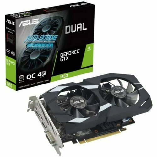 Видеокарта Asus PCI-E DUAL-GTX1650-O4GD6-P-EVO NVIDIA GeForce GTX 1650 4Gb 128bit GDDR6 1620/12000 DVIx1 HDMIx1 DPx1 HDCP Ret