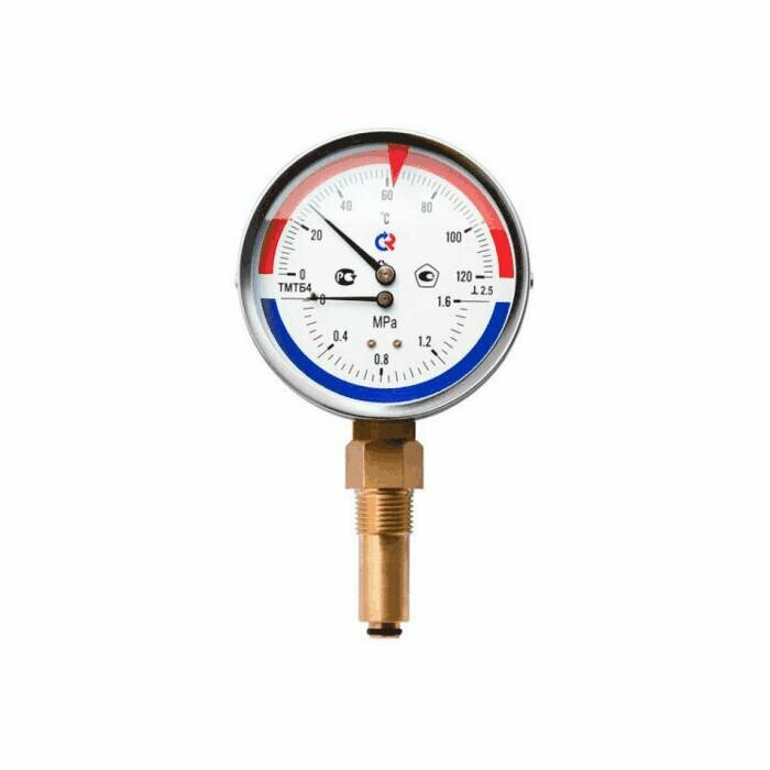 фото Термоманометр ТМТБ-31Р.3 радиальный Дк80 1,6МПа L=100мм G1/2" 150С Росма 00000002350