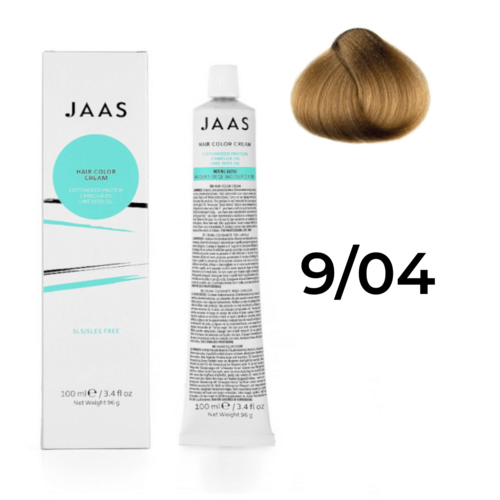фото Крем - краска для волос профессиональная jaas 9/04 блонд медный, 100 мл