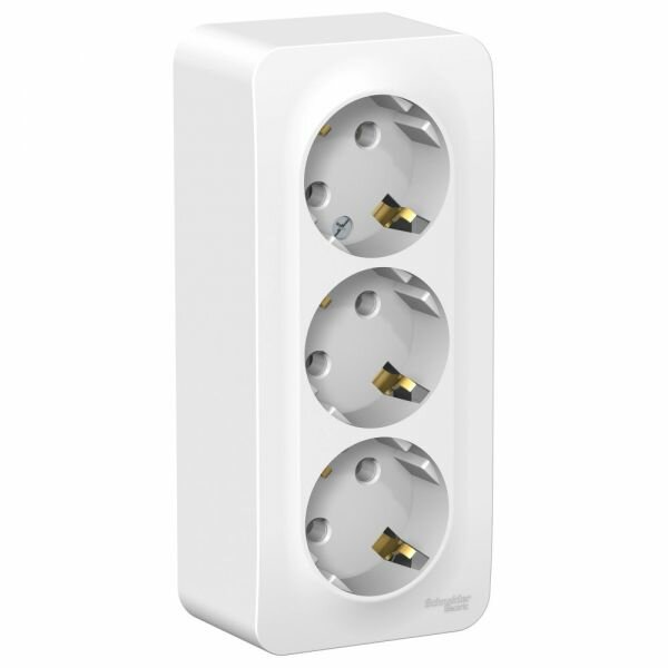 Розетка 3х2P+E 16А 250В накладной монтаж белый BLANCA BLNRA010311 Systeme Electric