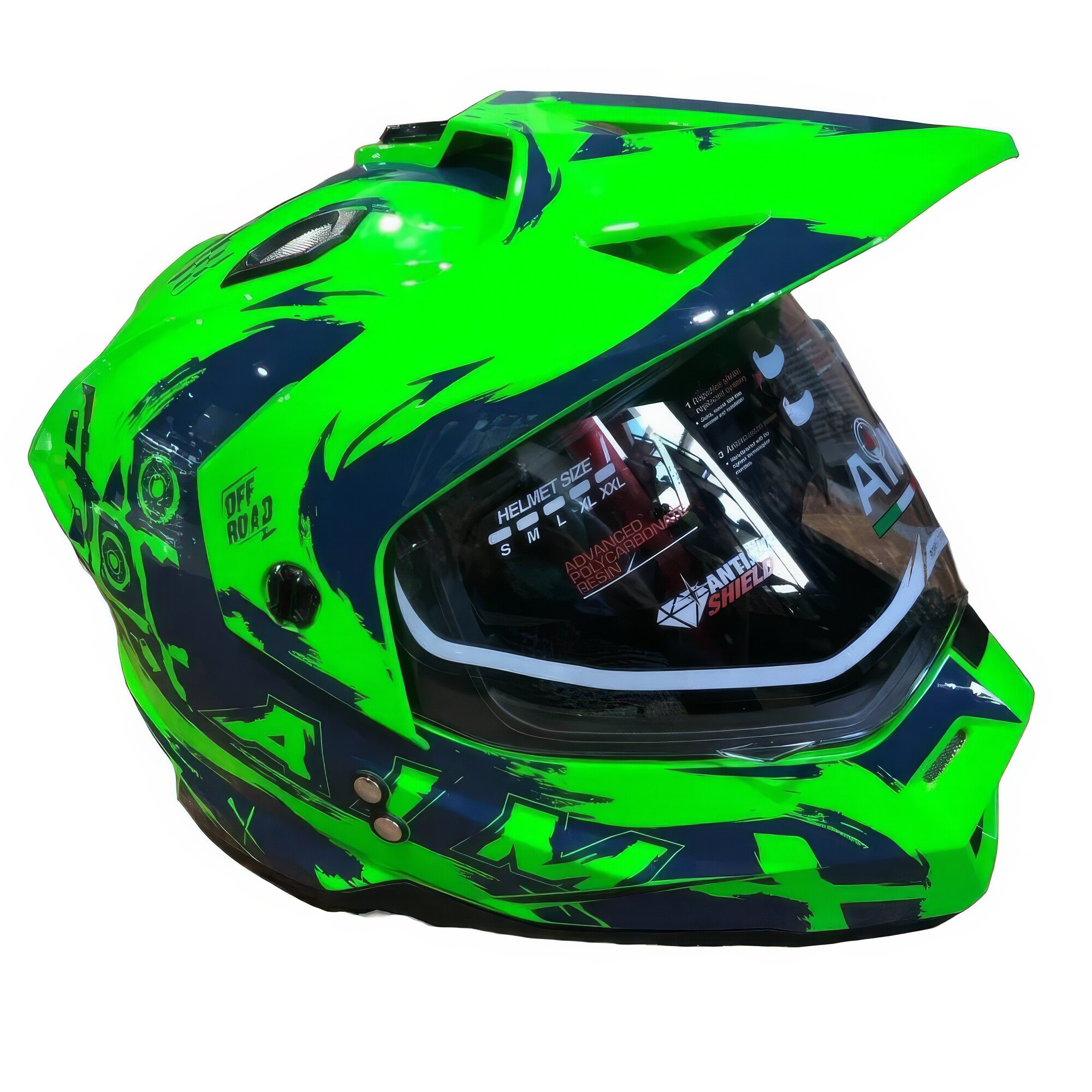 Шлем детский AiM JK802Y Green/Blue YM