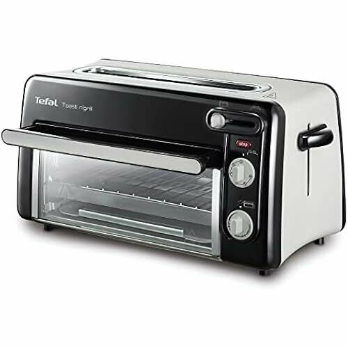Tefal Toast n Grill TL6008 Тостер и мини-духовка 2 в 1 Очень энергоэффективный и быстрый 1300 Вт 27 х 16 х 14 см Черныйматовый алюминий 220-240В 50-60 Гц 28470₽