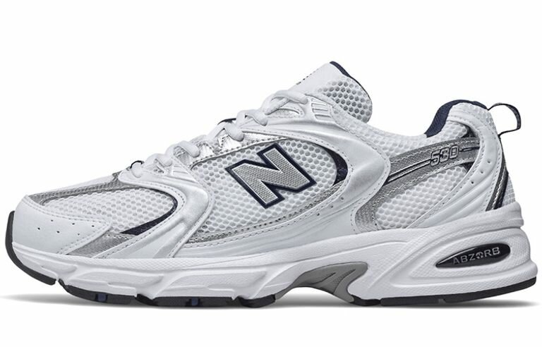 Кроссовки New Balance 530, размер 43 EU|42 RU|9.5 US|9 UK|27.5 CM, white silver navy