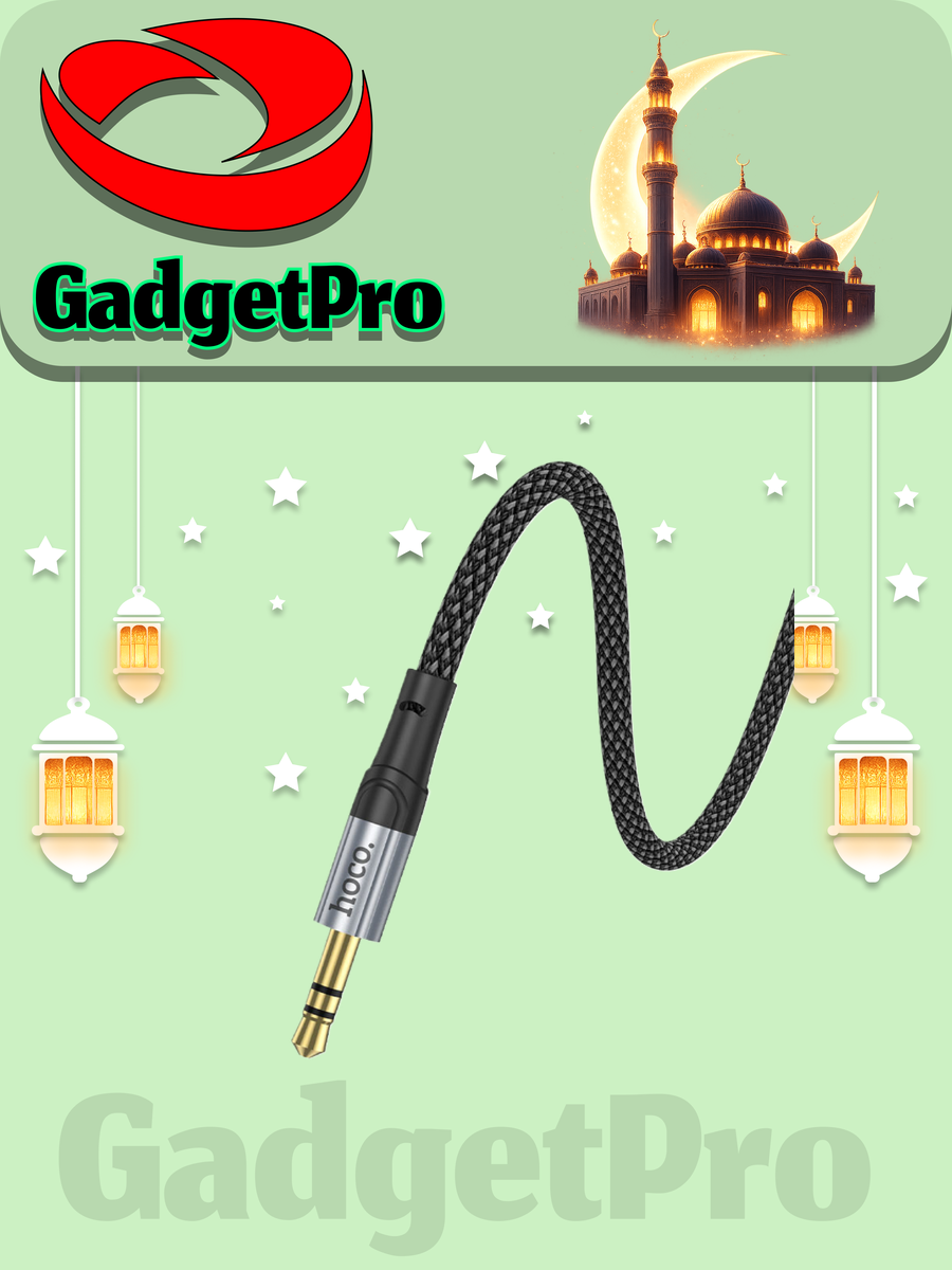 AUX кабель Hoco UPA26: аудио кабель 3.5 мм, надежный, для телефона и авто