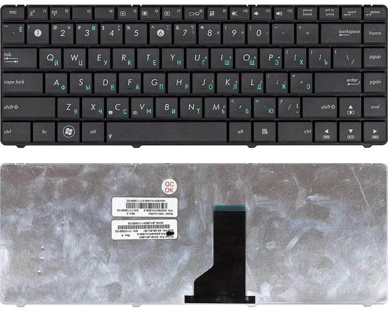 Клавиатура для Asus N43J, русская, черная