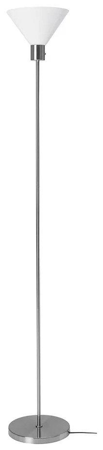 Торшер ИКЕА ФЛУГБУ, E27, 13 Вт, высота: 174 см, никель