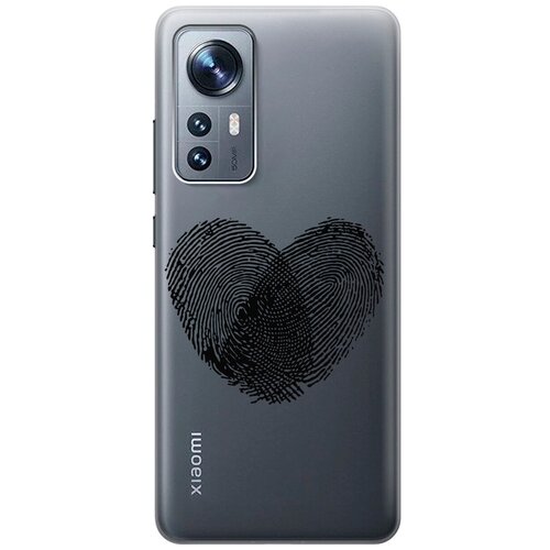 Силиконовый чехол с принтом Lovely Fingerprints для Xiaomi 12 / 12X / Сяоми 12 / 12Х силиконовый чехол love in paris на xiaomi 12 12x сяоми 12 12х