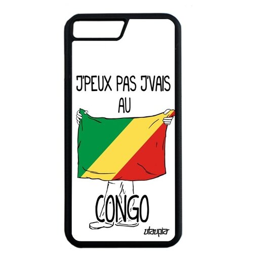 фото Яркий чехол на смартфон // iphone 8 plus // "еду в конго браззавиль" принт патриот, utaupia, белый
