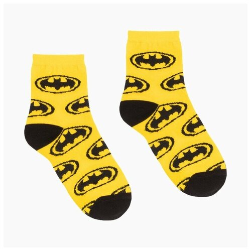 Носки «Batman», цвет жёлтый/чёрный, размер 20