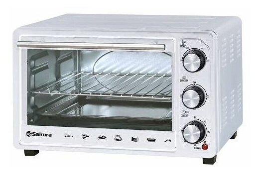 Духовка электро Sakura SA-7024W 1380Вт 23л.