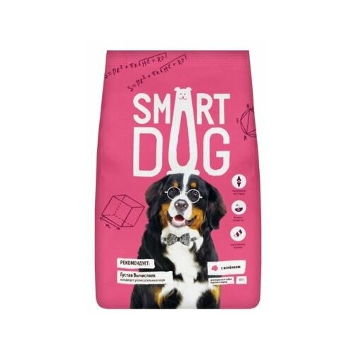 Smart Dog корм для взрослых собак крупных пород, с ягненком