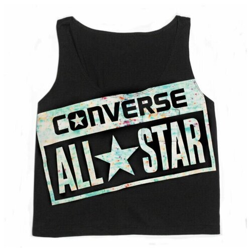 Женская майка Converse (конверс) Crop Tank 09948C003 черная (L)