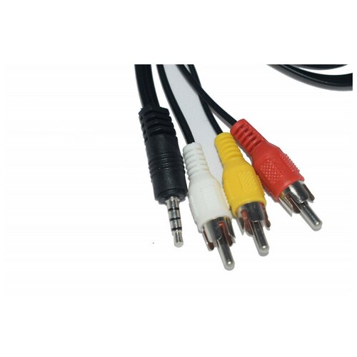 шнур 3rca 3rca тюльпаны 1 5 м gold aph 225 1 5 Шнур соединительный 3,5мм TRRS-3RCA, 1.5м