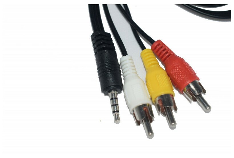 фото Шнур соединительный 3,5мм TRRS-3RCA, 1.5м