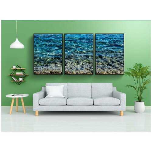 фото Набор модулных постеров для интерьера "море, вода, очистить" 60x90 см. в тубусе, без рамки lotsprints