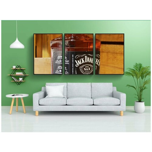 фото Набор модулных постеров для интерьера "виски, jack daniel's, виски импортного" 60x90 см. в тубусе, без рамки lotsprints