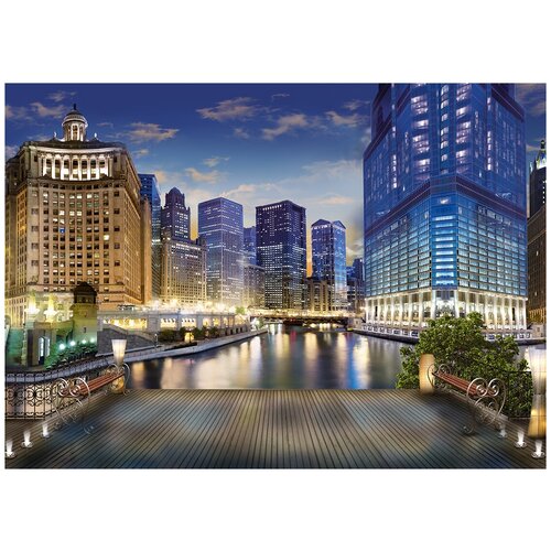 Набережная Чикаго - Виниловые фотообои, (211х150 см) город набережная виниловые фотообои 211х150 см