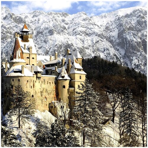 фото Алмазная мозаика 30х30 замок дракулы в румынии molly