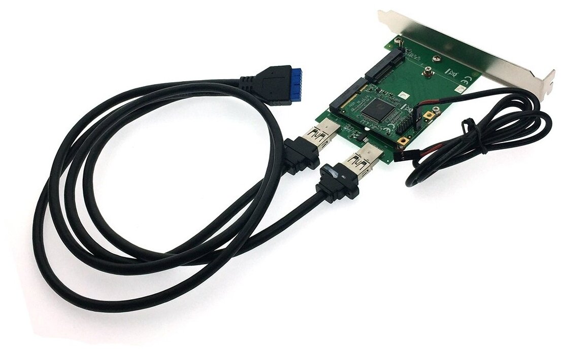 Контроллер Mini PCI-E to dual Mini PCI-E, Espada , модель FG-MCV02A-1