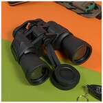 Бинокль туристический, охотничий в прорезиненном корпусе High Quality Binoculars с сумкой-чехлом, черный - изображение