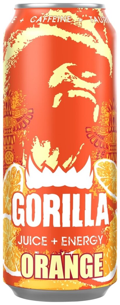 Энергетический напиток Gorilla Orange (апельсин) ЖБ 0,45л х24шт