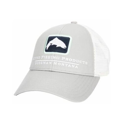 фото Simms бейсболка small fit trout icon trucker sterling, унисекс, активный отдых
