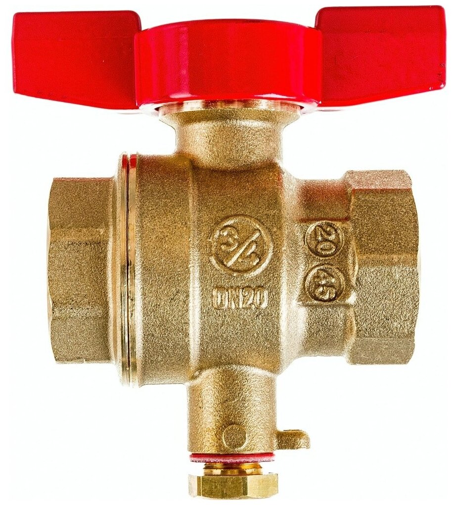 фото Giacomini Кран шаровой для зонда с вн./вн. резьбой, 3/4 R851TY104