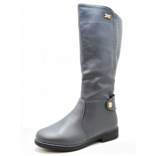 фото Tom@miki b-8690-cv детские сапоги серый искусственная кожа, размер 35