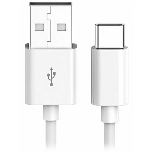 Зарядный кабель Type-C 1m 2А / Шнур для зарядки на телефон Android / Провод для телефона Андроид (Белый)