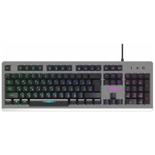 Игровая клавиатура HIPER GK-6 SHTURMER чёрная Slim USB RGB GK-6 82600₽