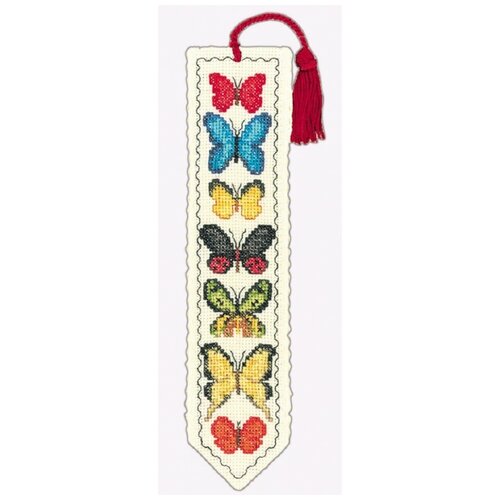 Набор для вышивания закладки: MARQUE PAGE LES PAPILLONS (Бабочки) le bonheur des dames 3629 papillon prepona buckleyana бабочка prepona buckleyana набор для вышивания 4 5 х 6 см счетный крест