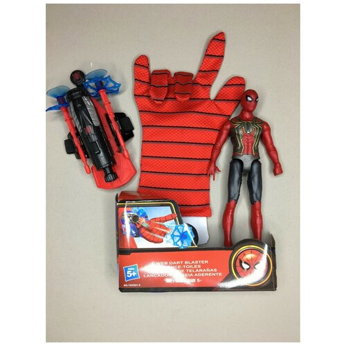 фото Детский набор человек-паук spider-man бластеры перчатка, гаджет с картриджами, фигурка. toy shop