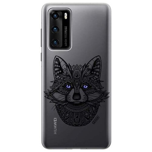 Ультратонкий силиконовый чехол-накладка для Huawei P40 с 3D принтом Grand Raccoon ультратонкий силиконовый чехол накладка для huawei p40 lite с 3d принтом grand rabbit