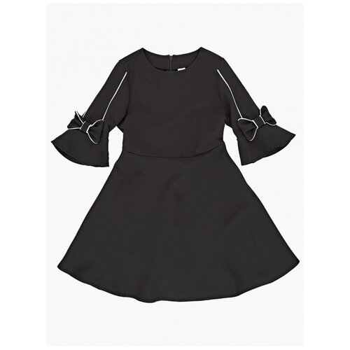 Школьное платье Mini Maxi, размер 128, черный, белый школьный фартук mini maxi размер 128 белый черный