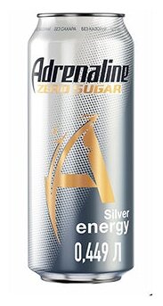 Напиток энергетический Adrenaline Rush Zero Sugar Silver Energy без сахара 0,449л - фотография № 7