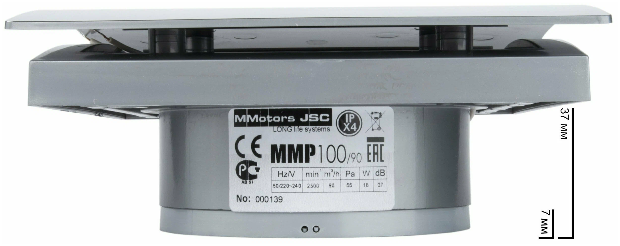 Вытяжной вентилятор MMotors JSC ММ-Р 01 белый - фото №3