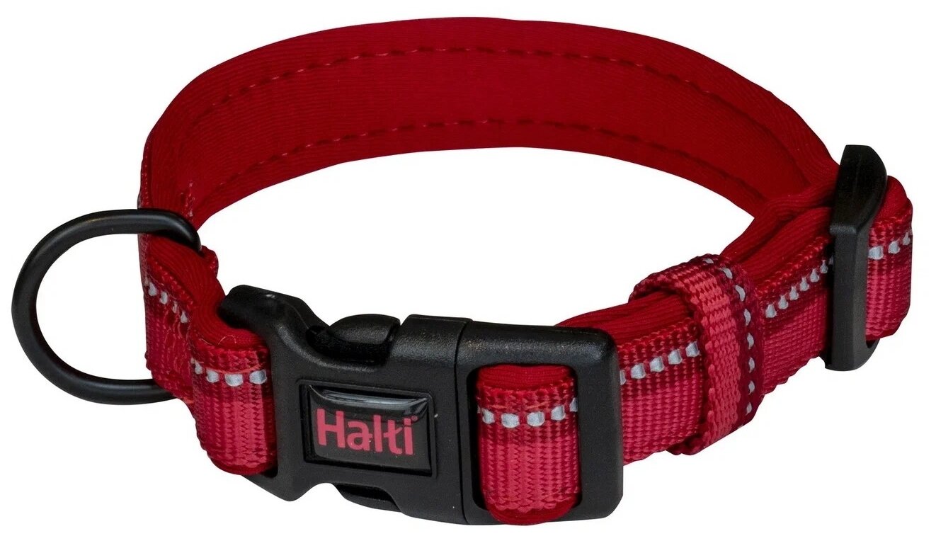 Для ежедневного использования ошейник Halti Ошейник для собак COA "HALTI Collar", обхват шеи 30-50 см, красный, M - фотография № 1